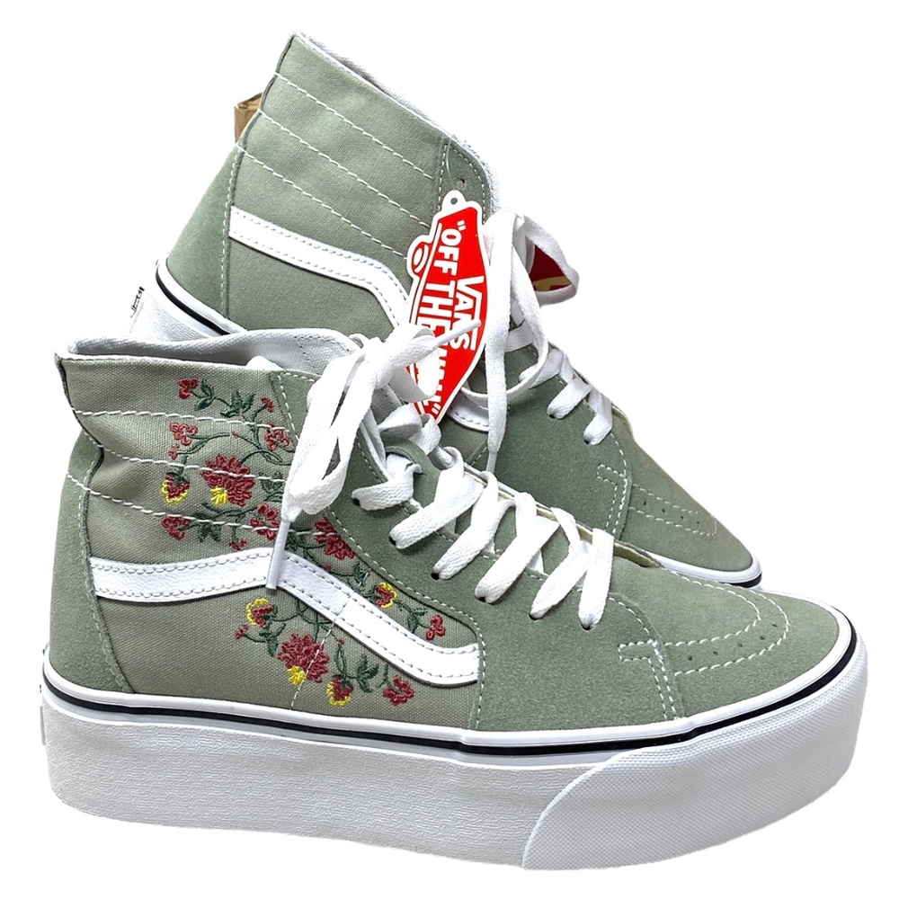 VANS Sk8-Hi Tapered Shoes Platform Women Floral Desert Suede Canvas VN0A7Q5PUDP